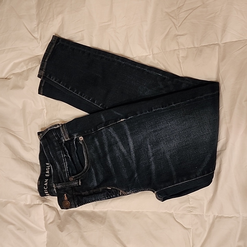 American Eagle Outfitters Women's Dark Blue Jeans